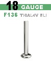18 GAUGE TI6AL4V ELI ASTM F136 THREADLESS LABRET POST (UNIVERSAL STANDARD WITH 2.5MM FIXED DISK)