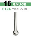 16 GAUGE TI6AL4V ELI ASTM F136 THREADLESS STRAIGHT BARBELL POST (UNIVERSAL STANDARD WITH 2.5MM FIXED BALL)
